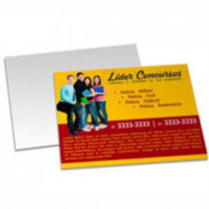 Postal - 4x0 - 18x14 cm Couchê 250g 180x147mm 4x0 Sem verniz Corte reto 